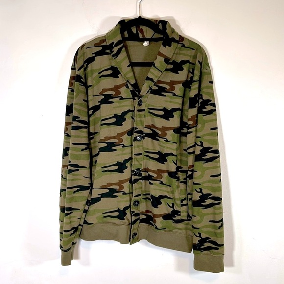 Univibe Military Army Camo Women’s Size XL Green & Black Zip Up Jacket Blazer - Picture 1 of 14